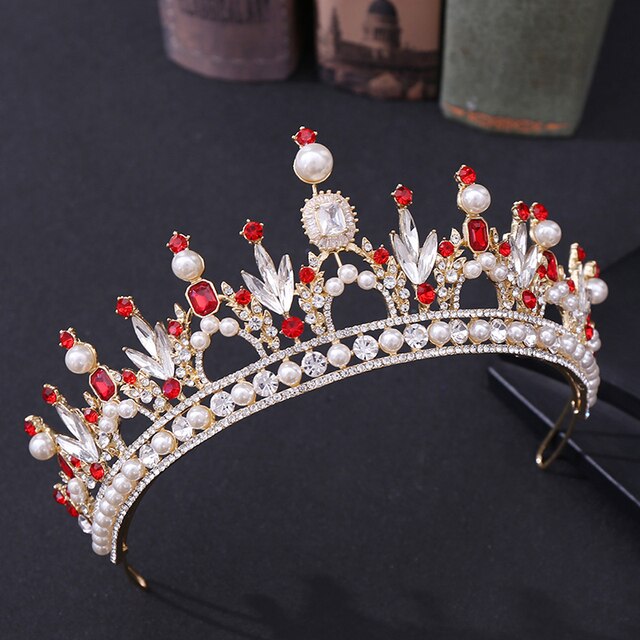 Biżuteria do włosów - Inkrustowane cyrkoniami perły barokowe w różnych kolorach - Akcesoria ślubne dla nowożeńców - Wianko - 10