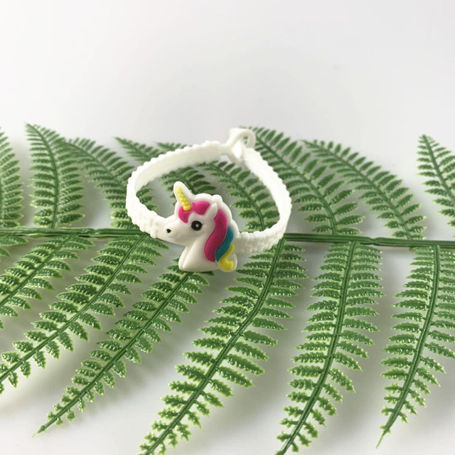 10 sztuk/partia gumowych bransoletek jednorożec - dekoracje urodzinowe dla dzieci Baby Shower - Wianko - 7