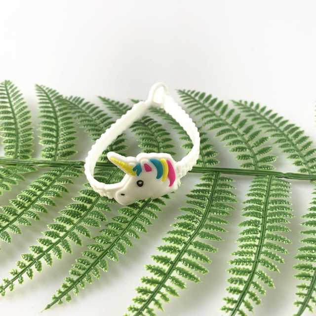 10 sztuk/partia gumowych bransoletek jednorożec - dekoracje urodzinowe dla dzieci Baby Shower - Wianko - 11
