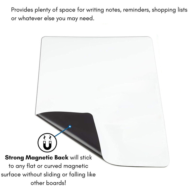 A5 Mini biała tablica magnetyczna z naklejkami na lodówkę - łatwe wymazywanie, kalendarz, notatki - Wianko - 8