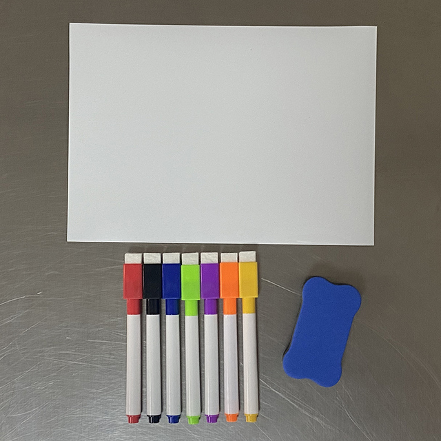 A5 Mini biała tablica magnetyczna z naklejkami na lodówkę - łatwe wymazywanie, kalendarz, notatki - Wianko - 3