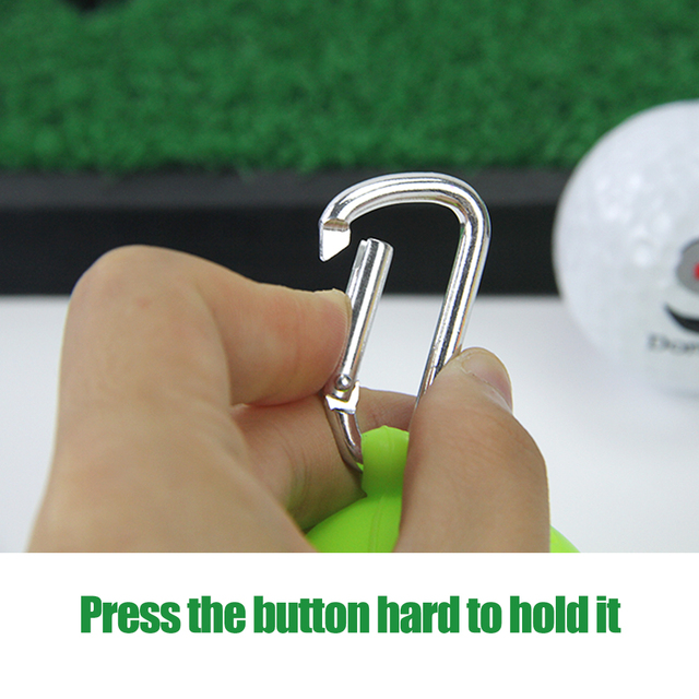Silikonowy uchwyt na piłkę golfową z kulką do przechowywania bagażu z aluminiowym hakiem - Wianko - 8