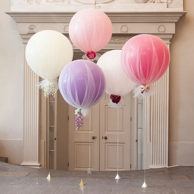 Jasne, nadmuchiwane gigantyczne balony lateksowe 36 Cali na urodziny i ślub - 1 sztuka - Wianko - 1