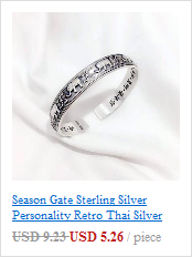 Pierścień otwarty z regulowanym rozmiarem, wykonany ze srebra 925, w stylu punk retro z żywym smokiem (SR190) - Wianko - 7