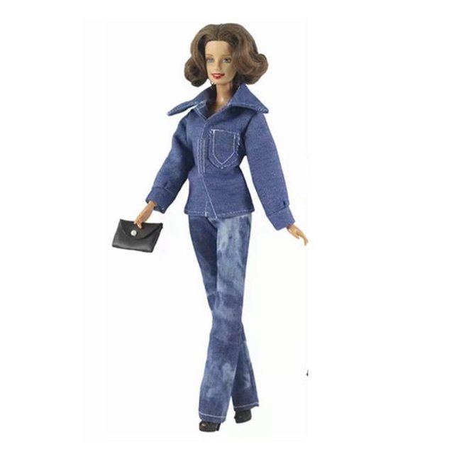 1:6 Niebieska koszula, czarna spódnica, torba - ubranka dla lalek BJD na ubrania Barbie 11.5 - Wianko - 25