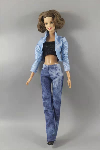 1:6 Niebieska koszula, czarna spódnica, torba - ubranka dla lalek BJD na ubrania Barbie 11.5 - Wianko - 20