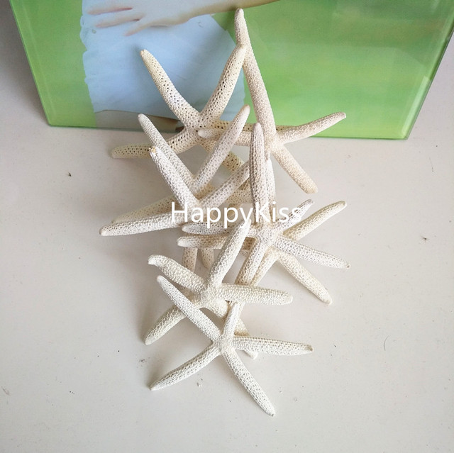 Białe naturalne muszle zbiorniki do dekoracji - 2 sztuki/partia, idealne do przechowywania zabawek dla dzieci, wykonane z naturalnego materiału, w kształcie palec rozgwiazdy - Wianko - 10