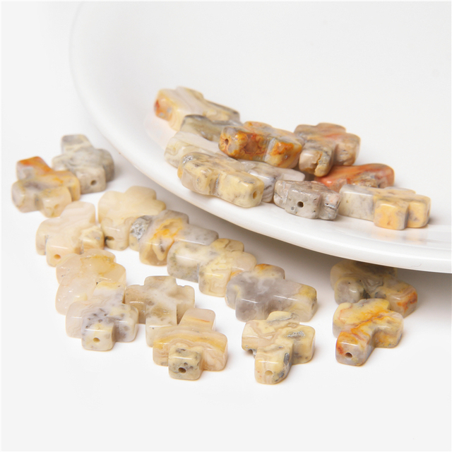 Kamienie naturalne koraliki agaty do wyrobu biżuterii DIY - 10 szt - Wianko - 32
