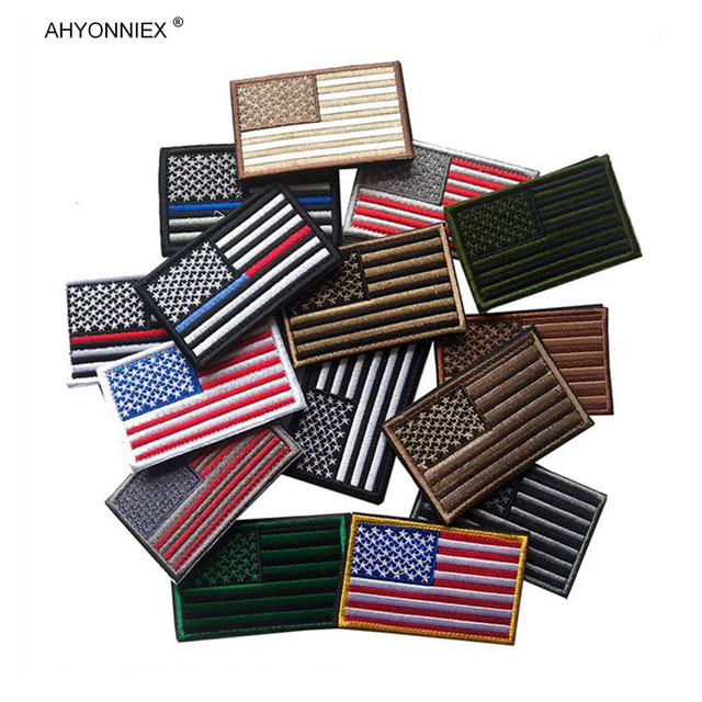 Łatka haftowana flaga USA w 3D DIY, różne kolory, wysoka jakość - Wianko - 2