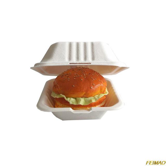 10 sztuk ekologicznych jednorazowych pojemników na Lunch - pojemniki do Bento, na owoce, ciasto, Hamburger - gotowe na posiłek - Wianko - 18