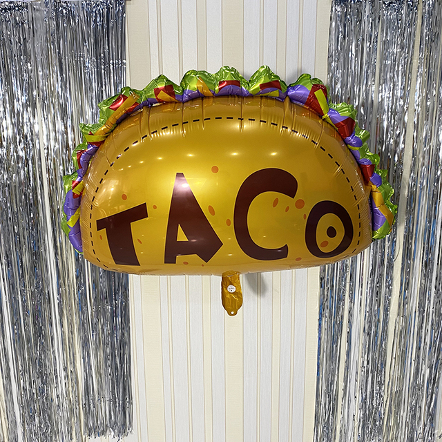 Balon aluminiowy dekoracyjny Rekin Meksykański - przysmak tropikalny, kaktus, TACO - dziecięca zabawka i dekoracja na imprezę tematyczną - Wianko - 4