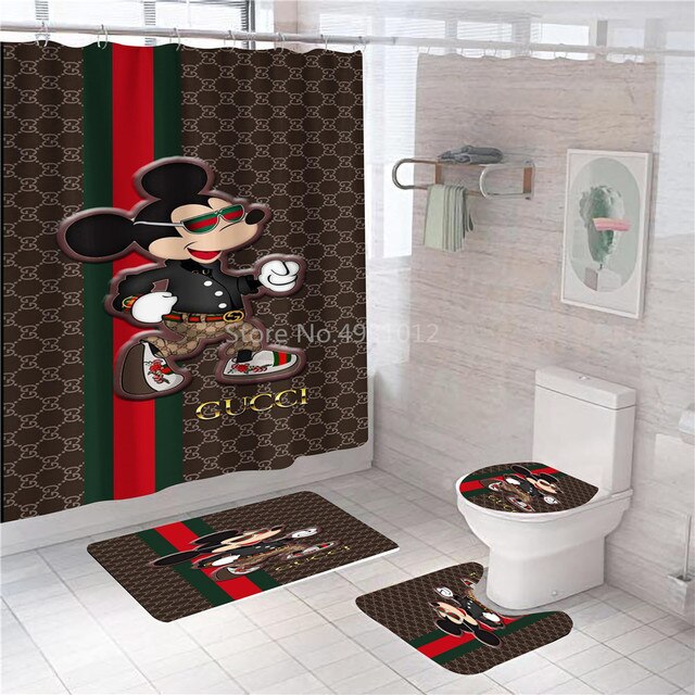 Zasłona prysznicowa Disney myszka Miki Minnie Mouse 180x180cm 1sztuka/4sztuki z 12 hakami - Wianko - 13