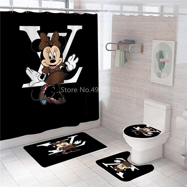 Zasłona prysznicowa Disney myszka Miki Minnie Mouse 180x180cm 1sztuka/4sztuki z 12 hakami - Wianko - 12