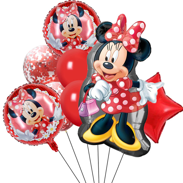 Zestaw 8 balonów foliowych z postaciami Myszki Mickey i Minnie - dekoracja urodzinowa dla dzieci i Baby shower party - Wianko - 10