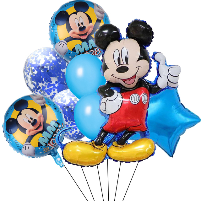 Zestaw 8 balonów foliowych z postaciami Myszki Mickey i Minnie - dekoracja urodzinowa dla dzieci i Baby shower party - Wianko - 5