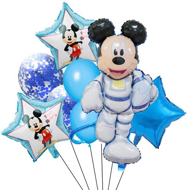 Zestaw 8 balonów foliowych z postaciami Myszki Mickey i Minnie - dekoracja urodzinowa dla dzieci i Baby shower party - Wianko - 3