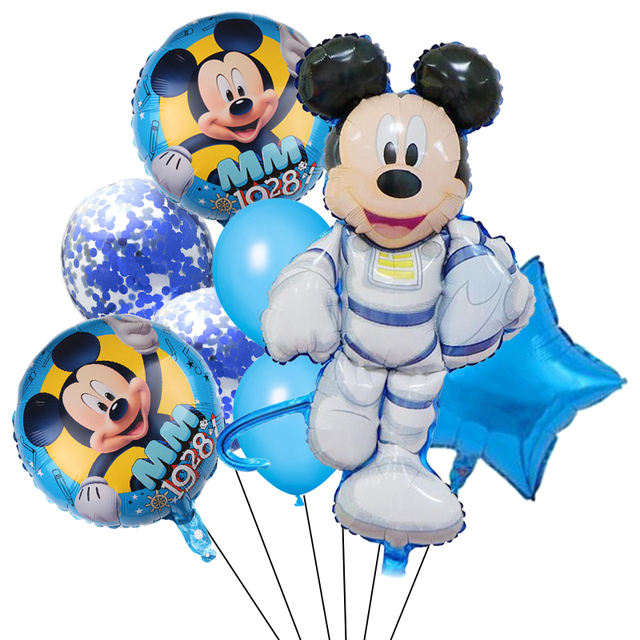 Zestaw 8 balonów foliowych z postaciami Myszki Mickey i Minnie - dekoracja urodzinowa dla dzieci i Baby shower party - Wianko - 6
