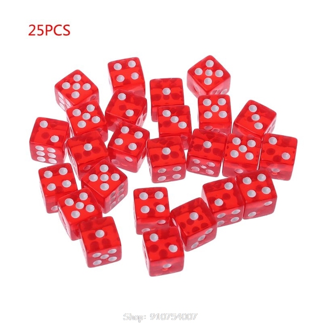 Zestaw 25 nowych, przezroczystych, kolorowych kości do gry 12 kwadratowych - idealny prezent dla Dungeon D&D i gier stołowych (N13) - Wianko - 2