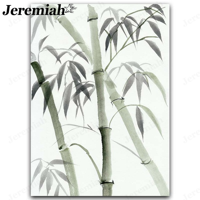 Nowoczesny plakat na płótnie zielony liść bambusa - dekoracja pokoju o charakterze abstrakcyjnym i roślinnym - Wianko - 7