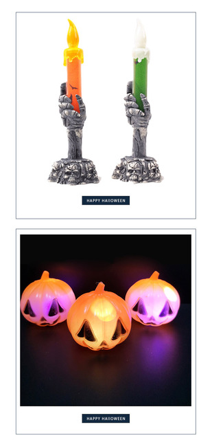 Lampa LED Light Skull Head 2020 - kolorowy lampion z dyni na Halloween, wisząca dekoracja dla domu i baru - Wianko - 14