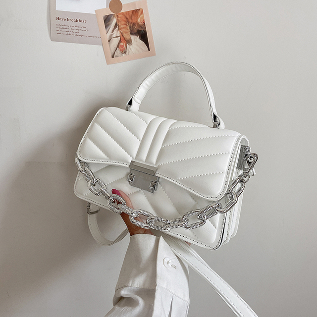 Dorywczo jednokolorowe skórzane torby na ramię Crossbody dla kobiet - 2021 Fashion Lady, mała torba kwadratowa, wysokiej jakości - Wianko - 11