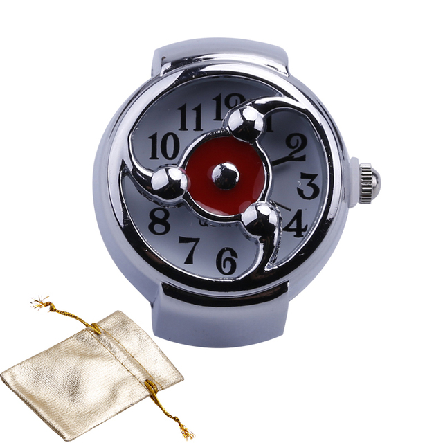 Pierścionek zegarek kwarcowy elastyczny stalowy okrągły, popularny i kreatywny, darmowa wysyłka, 2 sztuki - Wianko - 1
