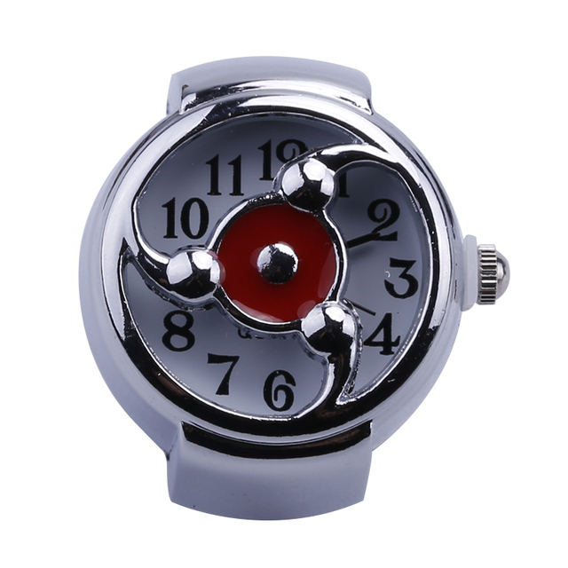 Pierścionek zegarek kwarcowy elastyczny stalowy okrągły, popularny i kreatywny, darmowa wysyłka, 2 sztuki - Wianko - 2