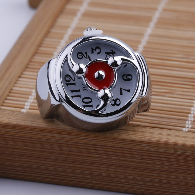 Pierścionek zegarek kwarcowy elastyczny stalowy okrągły, popularny i kreatywny, darmowa wysyłka, 2 sztuki - Wianko - 3