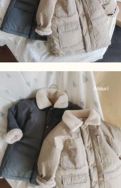 Długie kurtki puchowe dla chłopców i dziewczynek, z podszytą bawełną i wełną króliczą, zimowa kolekcja 2020 - Wianko - 5
