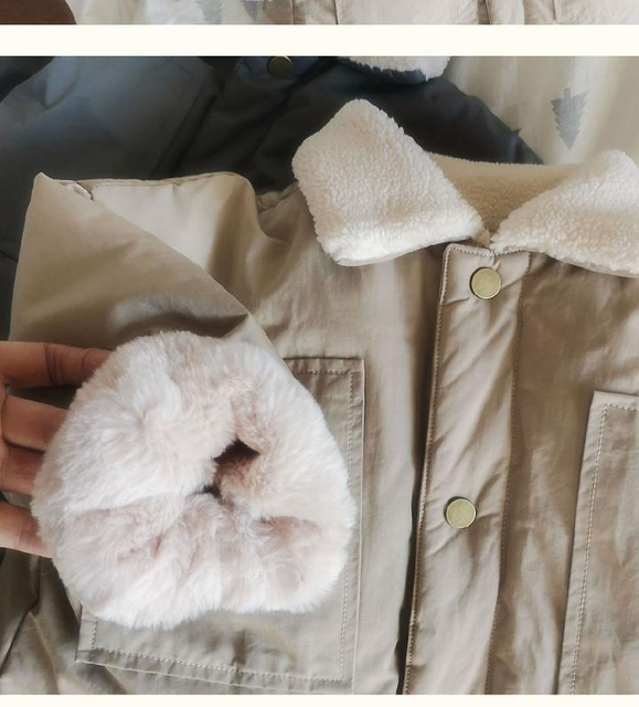 Długie kurtki puchowe dla chłopców i dziewczynek, z podszytą bawełną i wełną króliczą, zimowa kolekcja 2020 - Wianko - 6