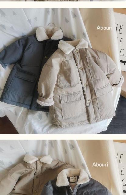 Długie kurtki puchowe dla chłopców i dziewczynek, z podszytą bawełną i wełną króliczą, zimowa kolekcja 2020 - Wianko - 9