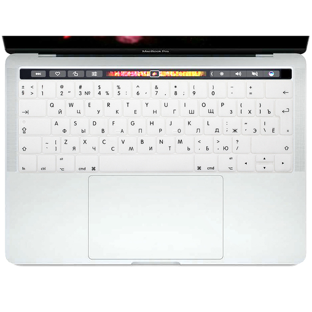 Osłona silikonowa klawiatury do Mac Pro 13 A1706 A2159 i Pro 15 A1707 Touch Bar Release2018 2019 - 50 sztuk - Wianko - 12
