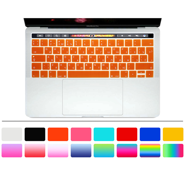 Osłona silikonowa klawiatury do Mac Pro 13 A1706 A2159 i Pro 15 A1707 Touch Bar Release2018 2019 - 50 sztuk - Wianko - 26