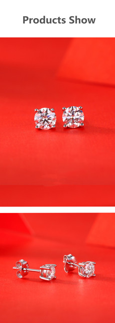 Kolczyki damskie QALEDE S925 Moissanite z czterema pazurami – srebrna biżuteria wysokiej klasy zapięcie na sztyft - Wianko - 3