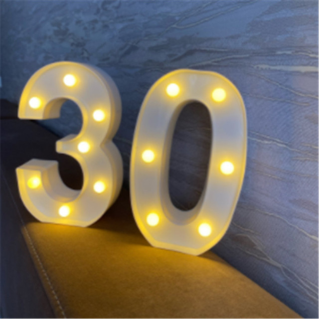 Zestaw 2 sztuk lampka nocna LED dla dorosłych z banerem urodzinowym - dekoracja imprezowa - Wianko - 2