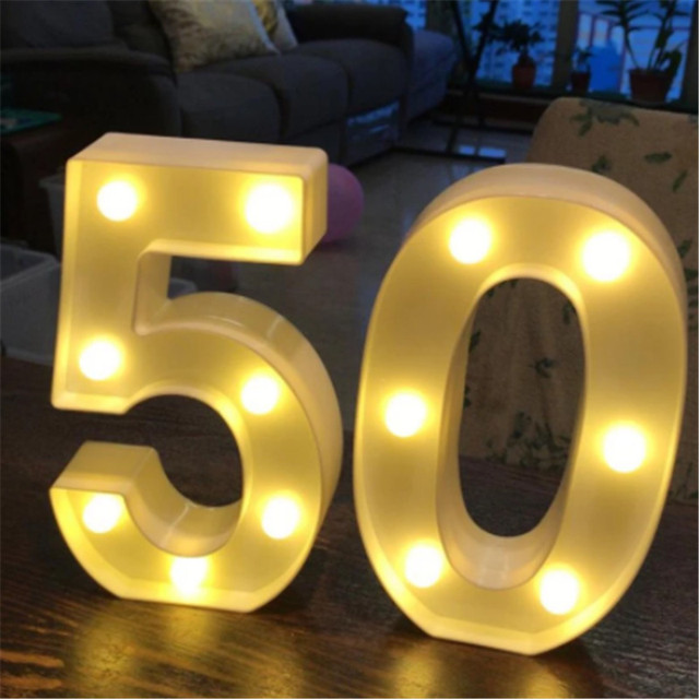Zestaw 2 sztuk lampka nocna LED dla dorosłych z banerem urodzinowym - dekoracja imprezowa - Wianko - 5