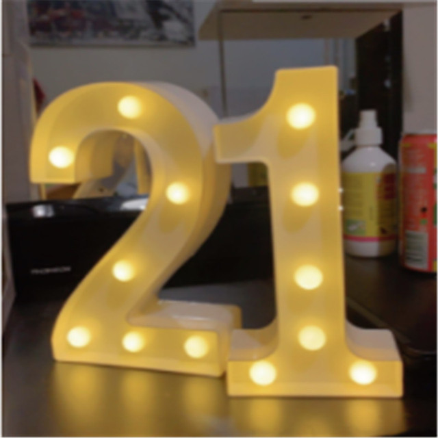 Zestaw 2 sztuk lampka nocna LED dla dorosłych z banerem urodzinowym - dekoracja imprezowa - Wianko - 4