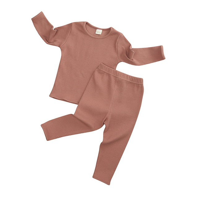 Nowe jesienne zestawy piżam dziecięcych: bluzka z długim rękawem + spodnie, dla dziewczynek i chłopców, bawełna, 2 sztuki - Wianko - 13