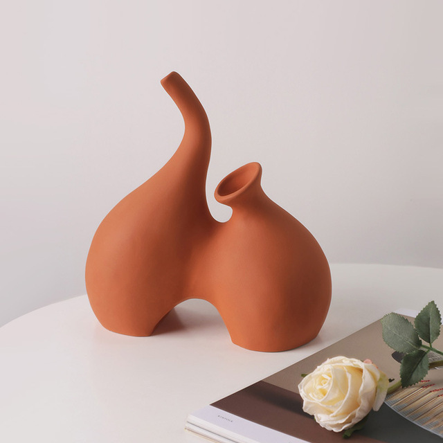 Wazon ceramiczny w kształcie specjalnym, japoński styl, ozdoba Homestay Model - Wianko - 4