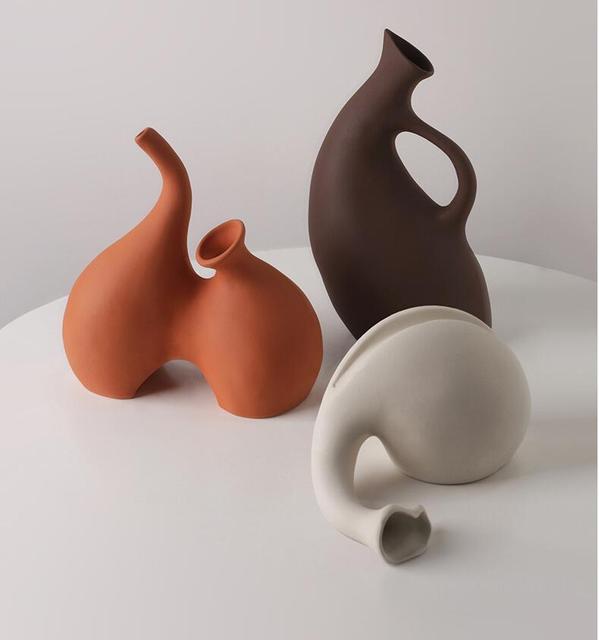Wazon ceramiczny w kształcie specjalnym, japoński styl, ozdoba Homestay Model - Wianko - 9