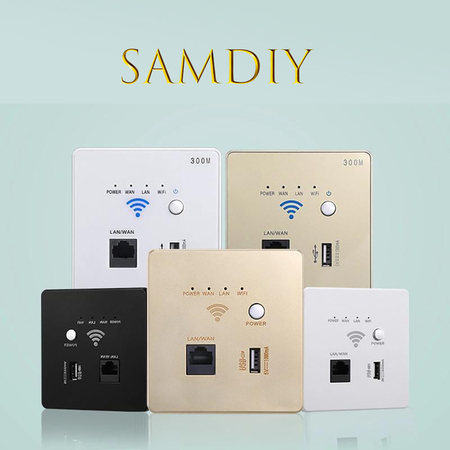 SANDIY WiFi bezprzewodowy przekaźnik 300Mbps do montażu naściennego 220V + gniazdo USB - Wianko - 6