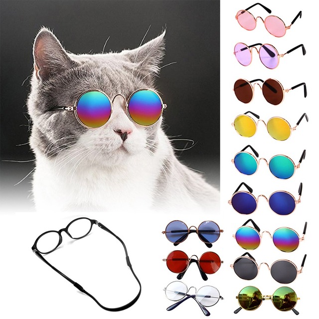 Koszulka z okrągłymi okularami dla kotów w stylu kostiumowym cosplay - Wianko - 9