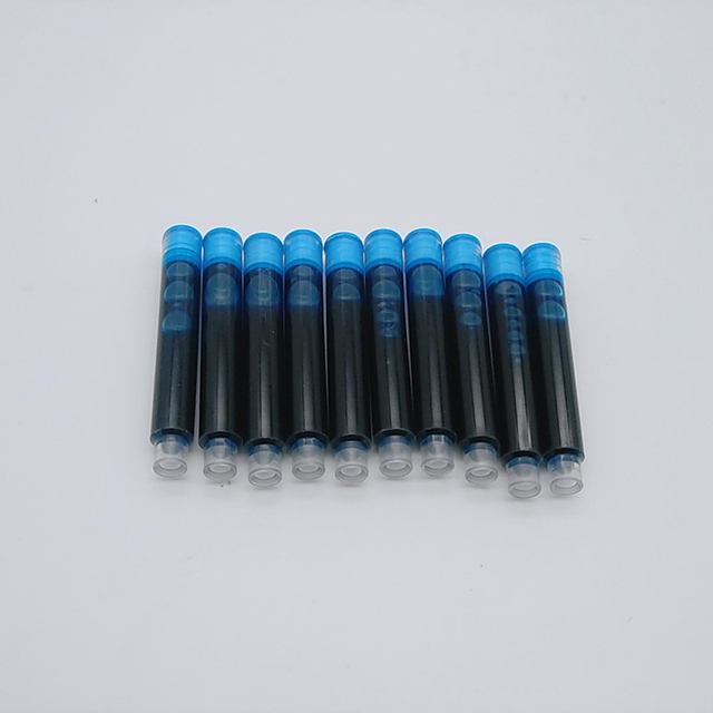 Dziesięciokolorowy atrament Sac jednorazowe wkłady do wiecznego pióra 0.34mm - niebieskie, czarne, czerwone - Wianko - 7