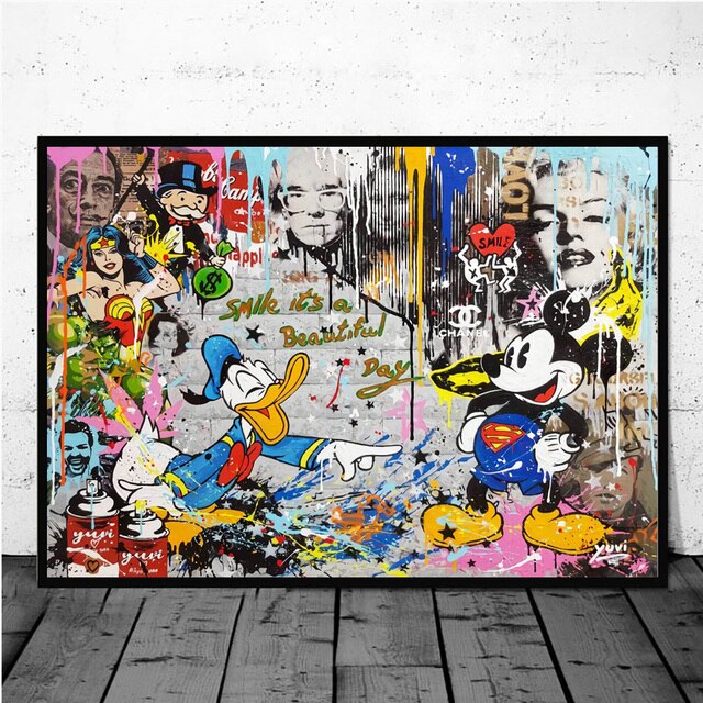 Malarstwo diamentowe 5D DIY z Myszką Miki i Kaczorem Donaldem - pełna mozaika krzyżykiem z haftem Disneyowskim - Wianko - 2