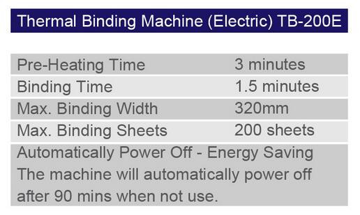 DSB termiczna bindownica TB-200E - elektryczne, 220V - Wianko - 7