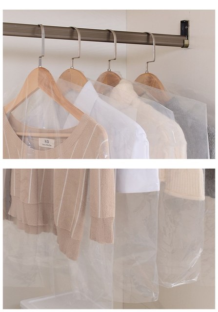 20 sztuk jednorazowych przezroczystych pokrowców na odzież do przechowywania w szafie - Wianko - 3