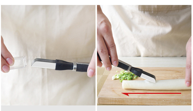 Nóż do krojenia cebuli i czosnku z krajalnicą, pomidorami i narzędziami kuchennymi - Wianko - 12