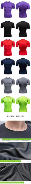 T-Shirt rashguard męski do biegania, tenisa, Muay Thai, jogingu i siłowni - Wianko - 16