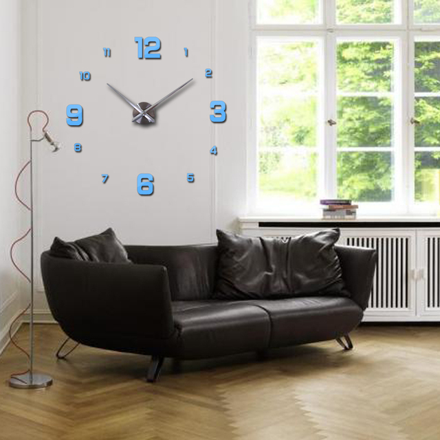 Kreatywny zegar ścienny 3D z efektem lustra i wymiennymi naklejkami - Deco salon kwarcowy - Wianko - 9