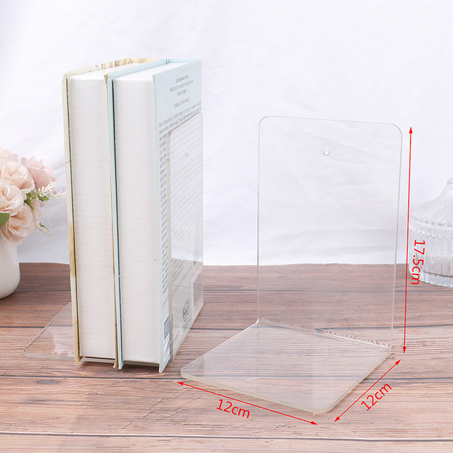 Stojak na książki z przezroczystego akrylu w kształcie litery L - jednostka - Wianko - 10